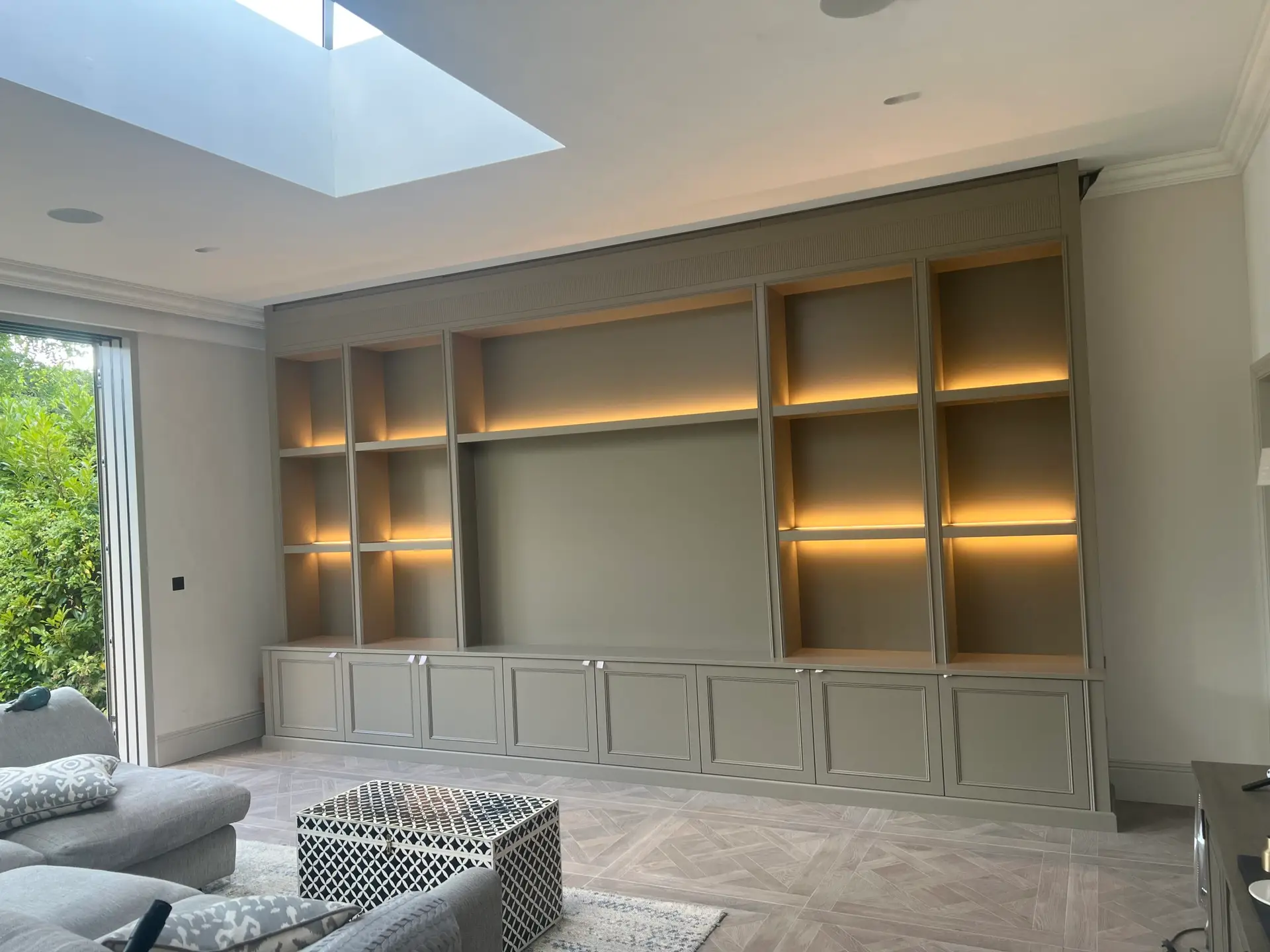 Large media wall with lighting
